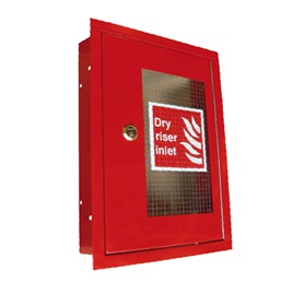 Red dry riser cabinet for fire fighting : Fire Risk Assessments from North West Fire SOlutions